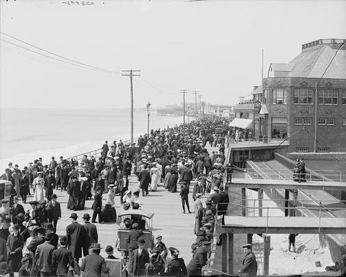 Atlantic City south on boardwalk ca 1890-1910